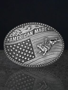 Montana Silversmiths American Made Tradition Bull Rider Buckle Retail $160 - New